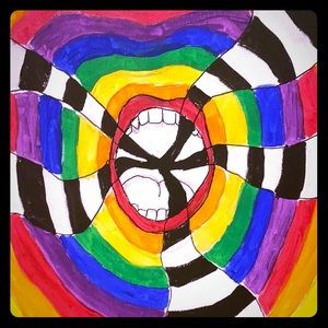 Hand painted wall art